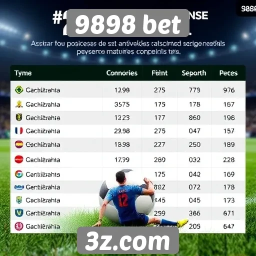 Desempenho das apostas esportivas no 9898 bet