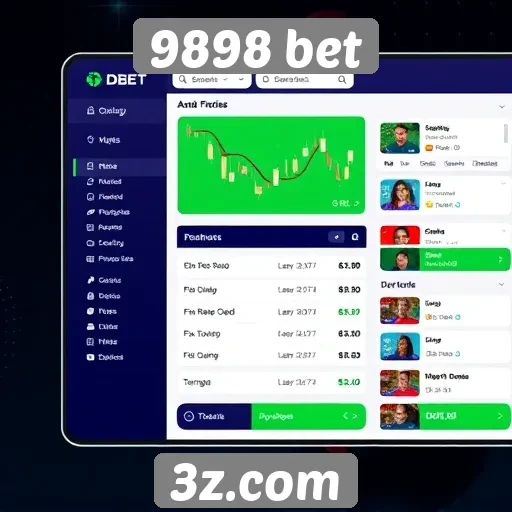 Interface do usuário do 9898 bet é amigável